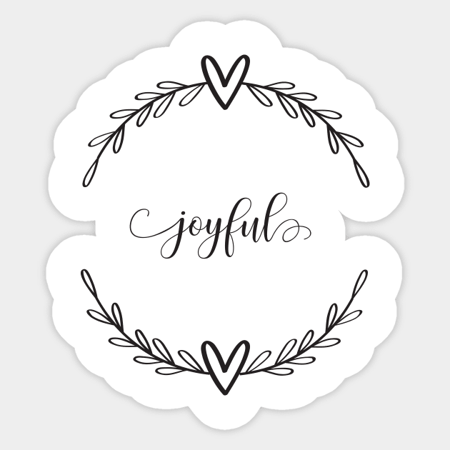 Joyful Sticker by Sandra Herrgott